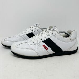 Levi's White Solano Perforated Faux Leather Driving Shoes Mens Size 7.5